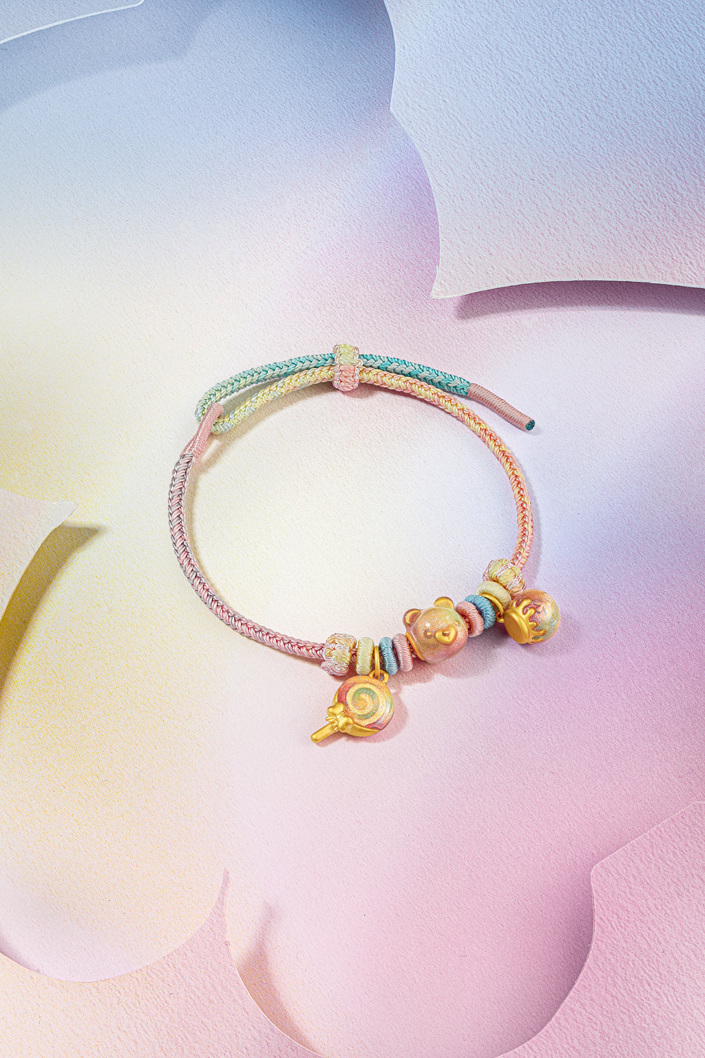 "Pop wu~" 24K Gold String Bracelet Lollipop 1.4-2g A1715758