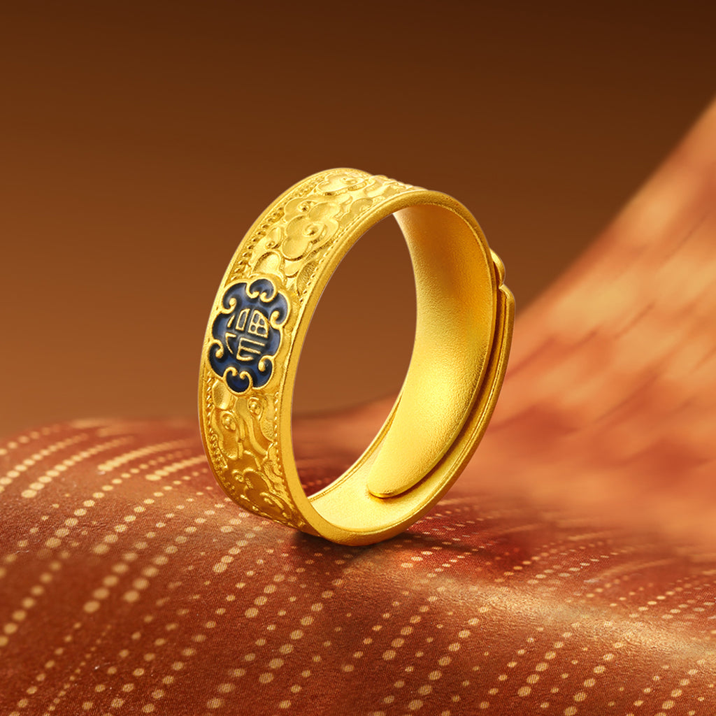 "Wah Kwong" 999 24K Gold Ring 10-12g A0115059