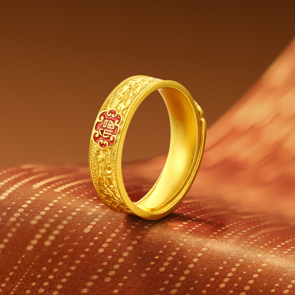 "Wah Kwong" 999 24K Gold Ring 7-9g A0115058