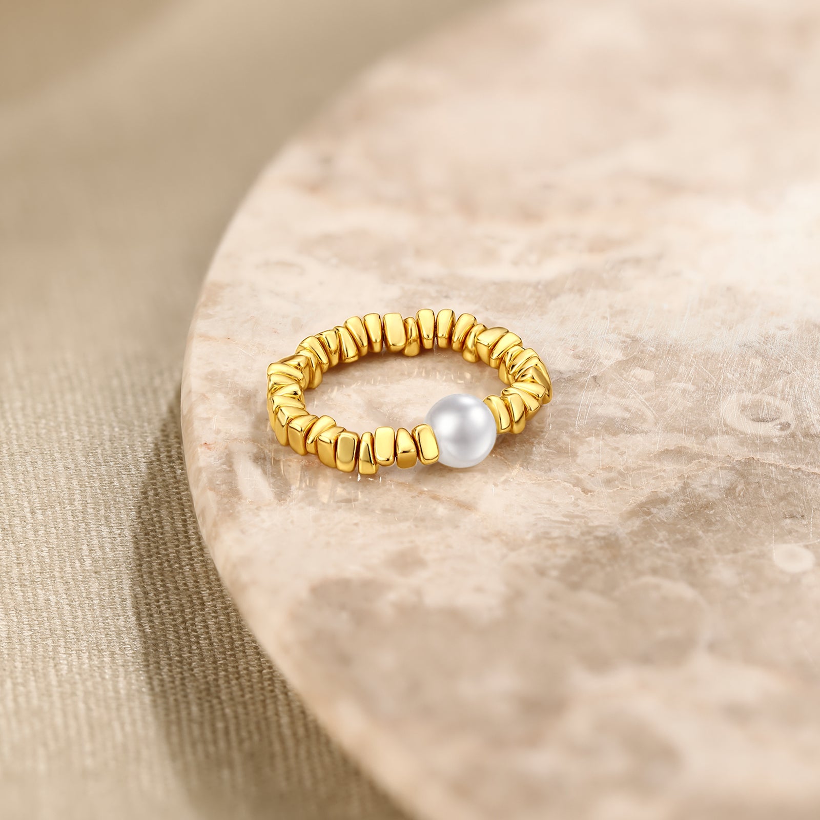 S925 Sterling Silver Ring Pearl 2.7-4.7g J0213751