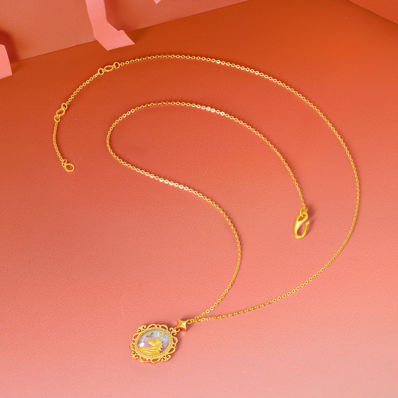 'Year of the Horse' 999.9 24K Gold Pendant Necklace Horse 4.7-5.2g 40cm-45cm A0621578