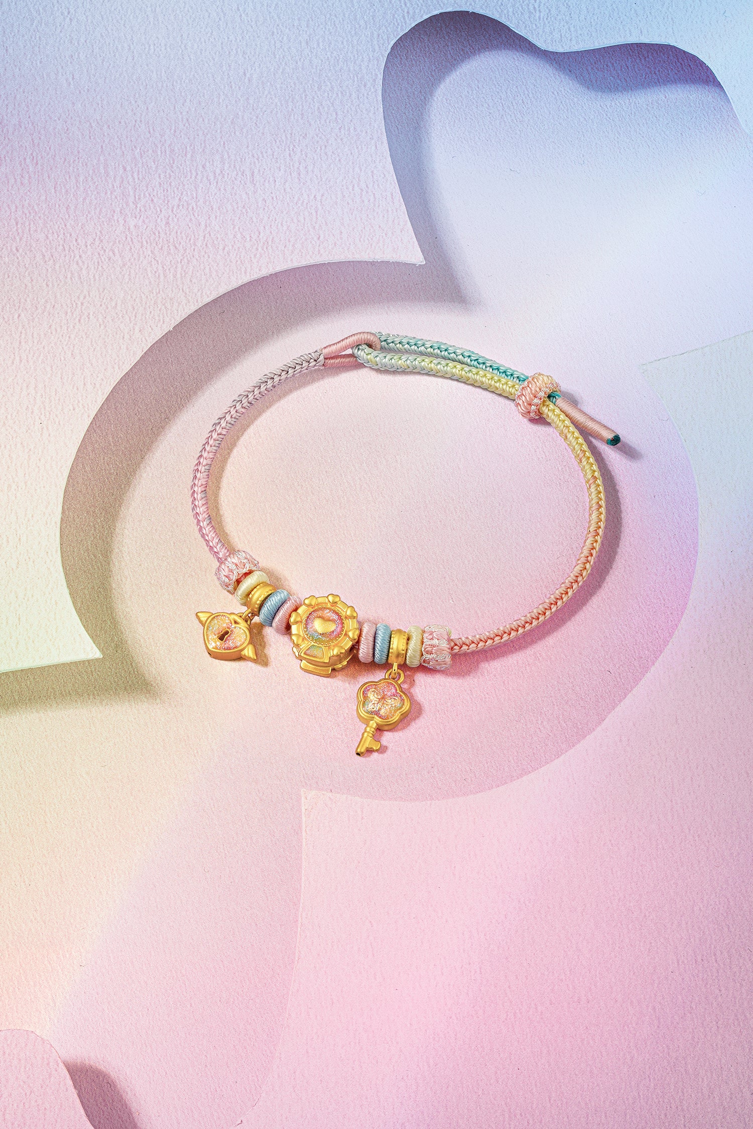 "Pop wu~" 24K Gold String Bracelet  1.6-2.1g A1715608