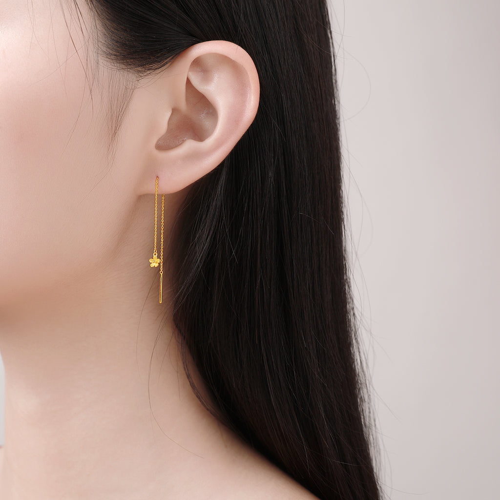  999 24K Gold Earrings              Flower 0.9-1.5g AB097872