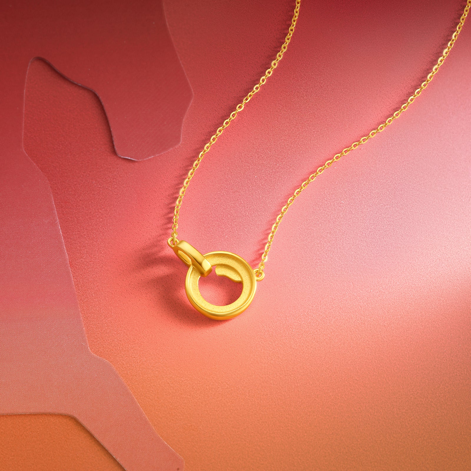 'Year of the Horse' 24K Gold Pendant Necklace Horse 3.4-3.8g 40cm-45cm A0623471