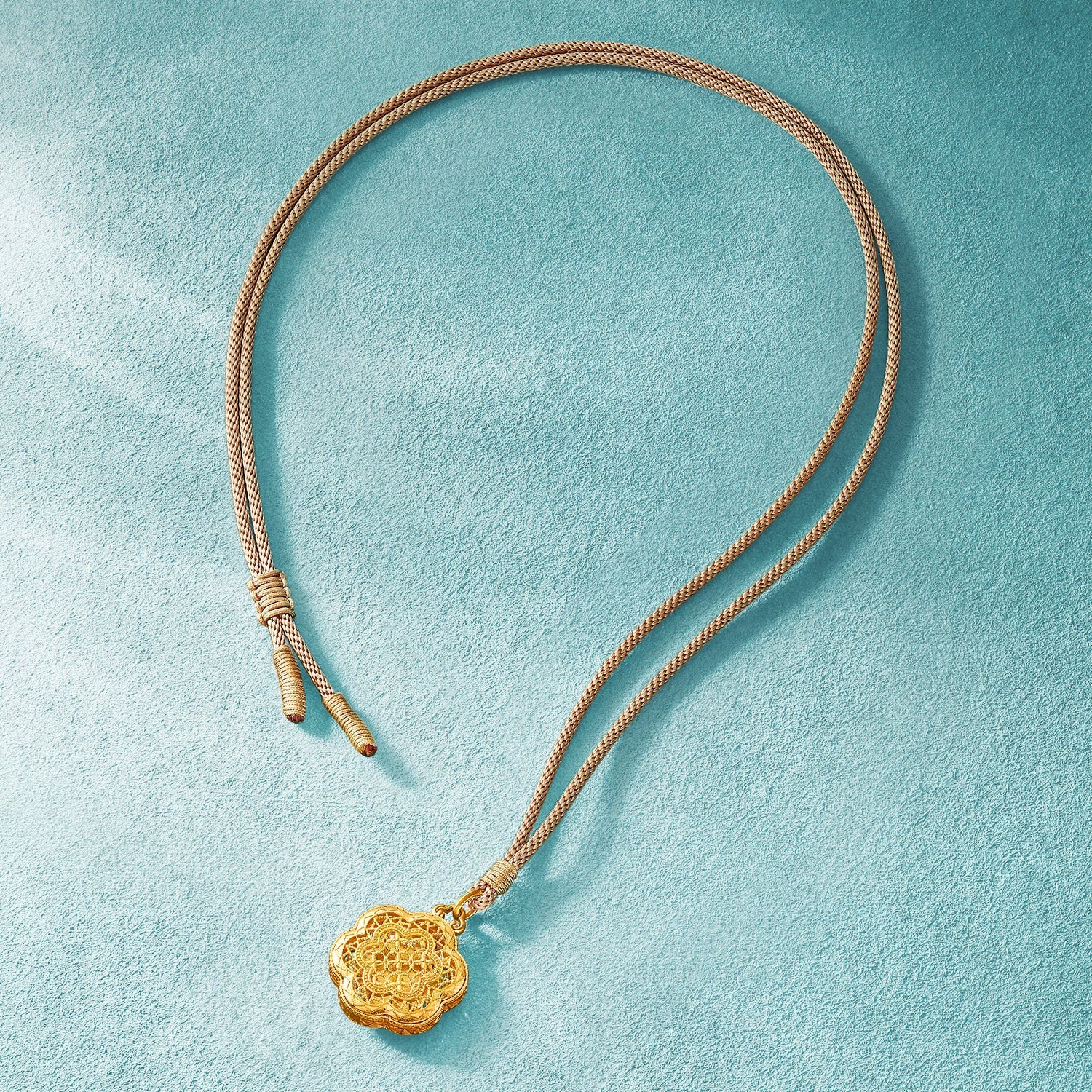 "Chinese Culture Collection - Ru Ware" 24K Gold Pendant Flower 5.01-7.01g A0448114