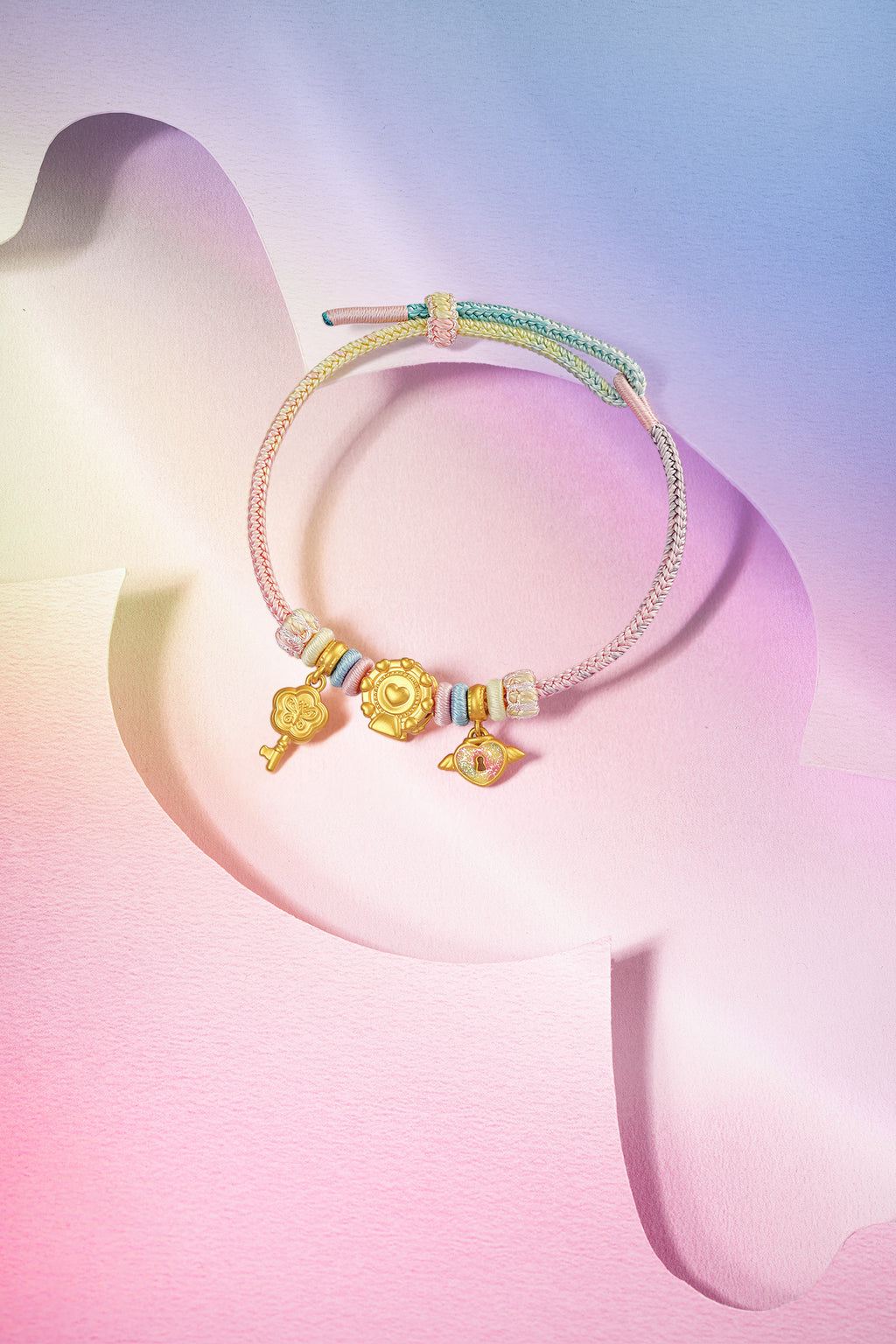 "Pop wu~" 24K Gold String Bracelet  1.6-2.1g A1715608