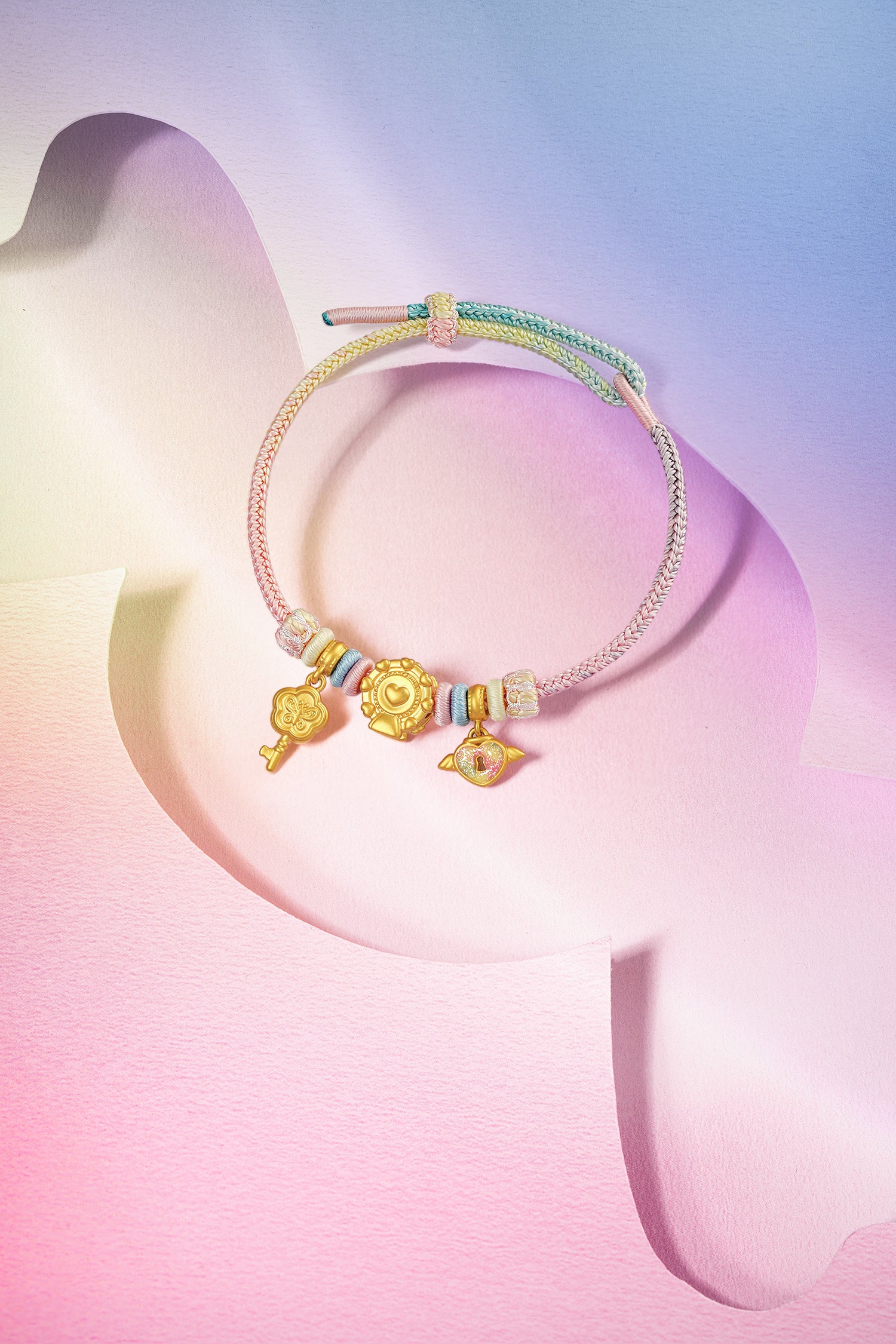 "Pop wu~" 24K Gold String Bracelet  1.6-2.1g A1715608