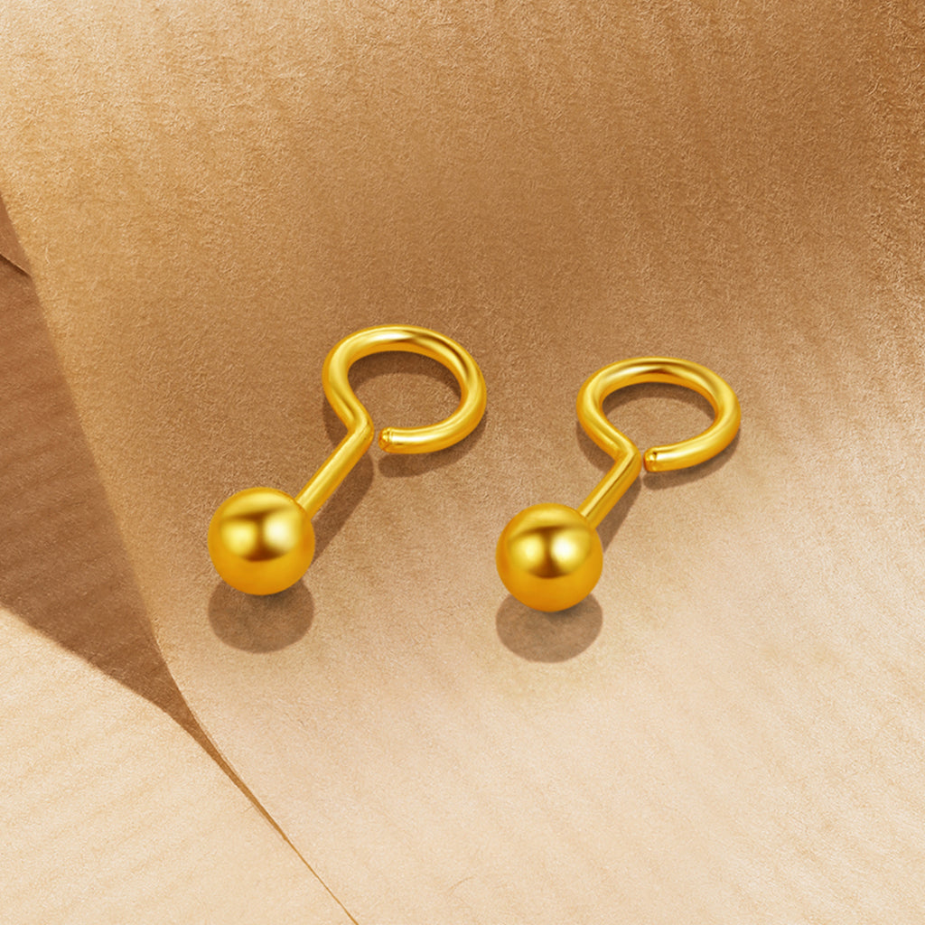 24K Gold Earrings 1.2-1.5g AA090924