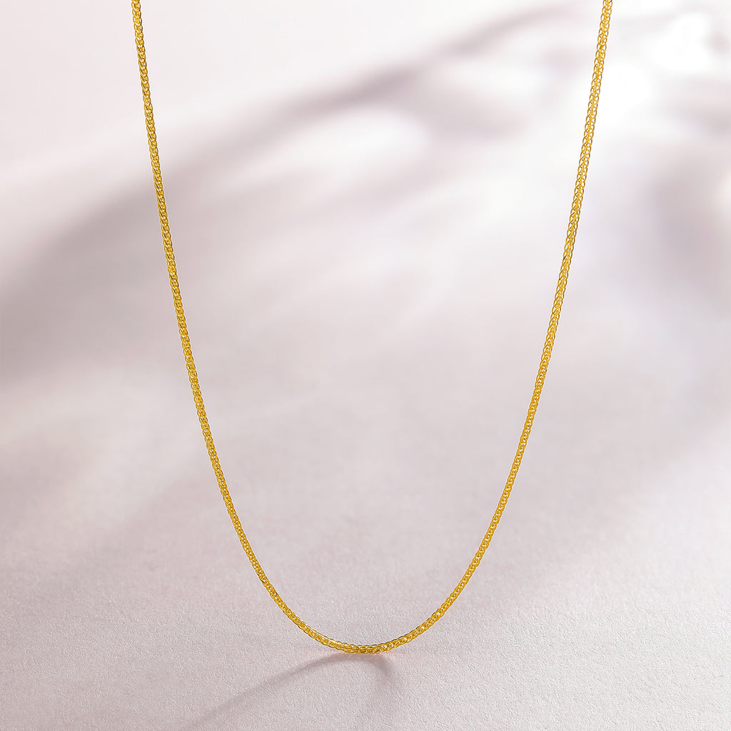 18K Gold Adjustable Snake Chain Necklace 1-1.2g / 1.6-1.8g / 2.5-2.7g C0510269