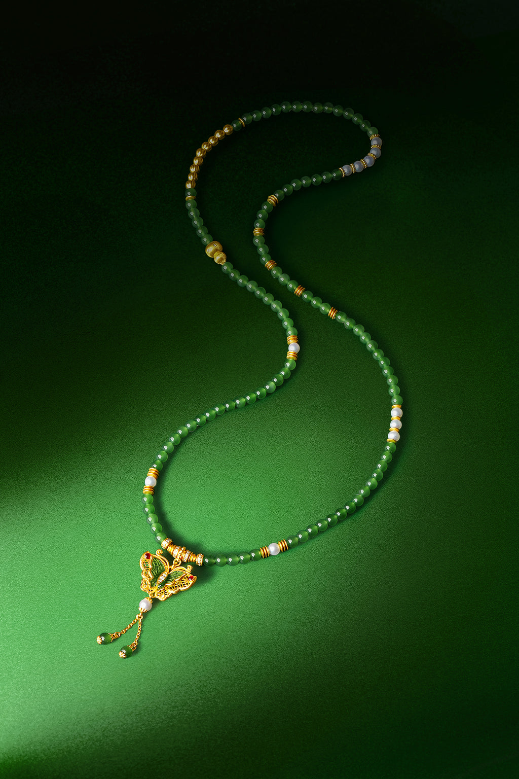 "Chinese Culture Collection - Dan Qing"999 24K Gold String Bracelet 3.8-4.3mm 0.0034ct Butterfly 15.3-19.3g Y1949940