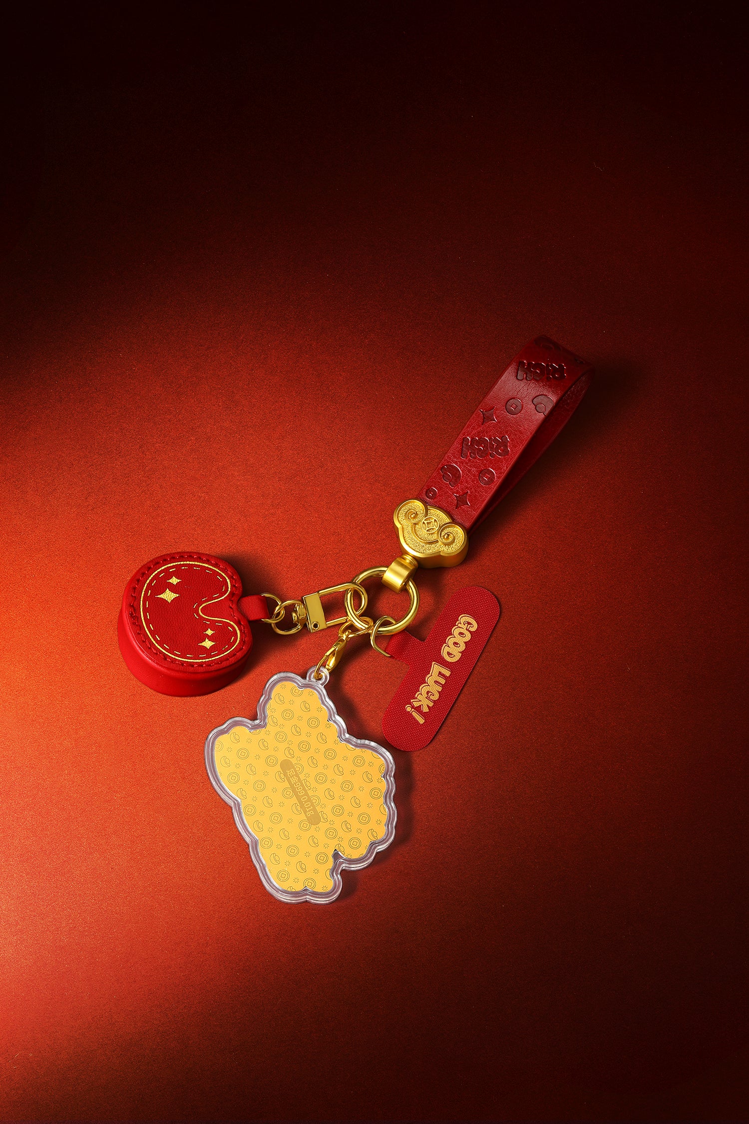 "Chinese Culture Collection - Dan Qing" 999 24K Gold Keychain Horse 0.01g A2536239