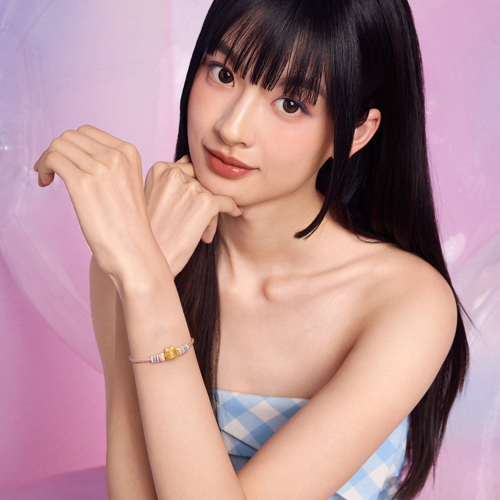 "Pop wu~" 24K Gold Charm Bracelet Cake 0.7-0.9g A1621582