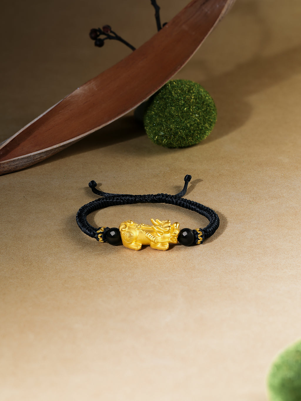 24K Gold String Bracelet Pixiu 2.4-2.7g A1712052