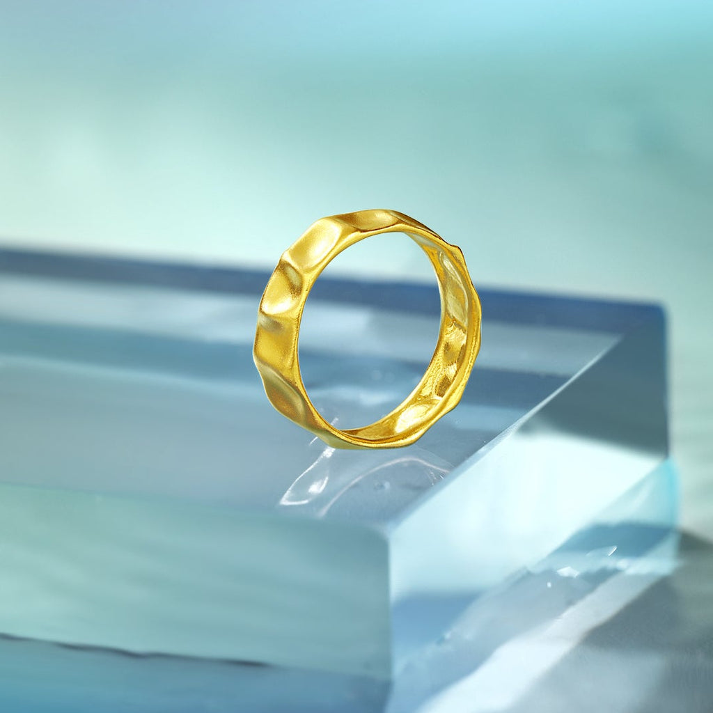 "ZHOU LIU FU X Johnny Huang" 24K Gold Rings  3.6-5.1g A0111512