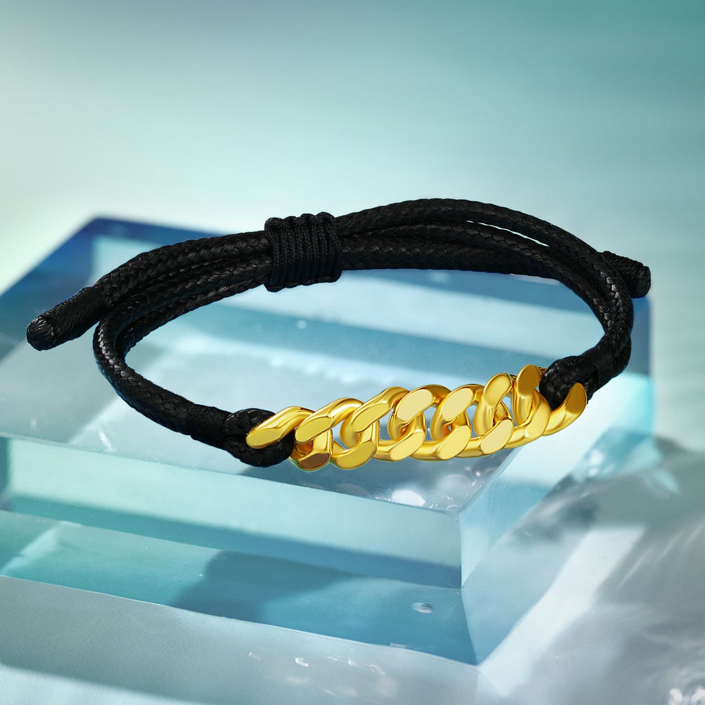 "ZHOU LIU FU X Johnny Huang" 24K Gold Bracelet  4-4.5g A1711583