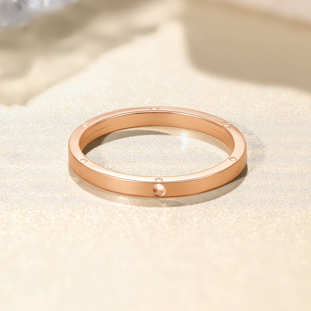 18K Rose Gold Ring 0.7-1.1g C019215