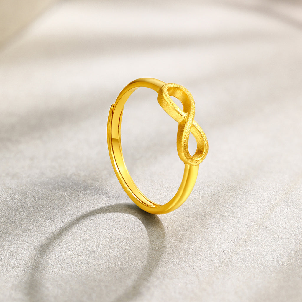 999 24K Gold Ring Mobius strip 2.15-2.45g A0112709