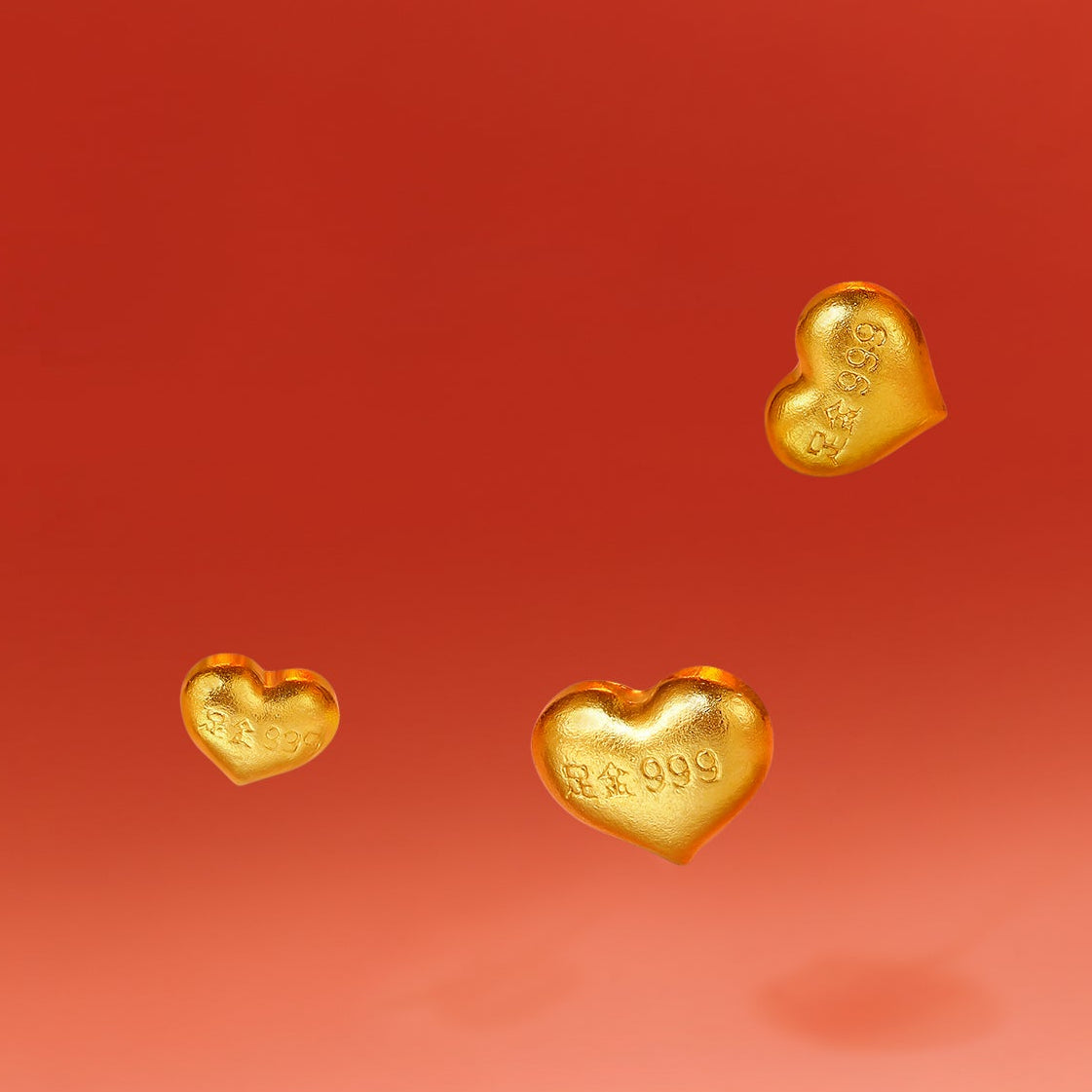 999.9 24K Gold Heart 1-1.02g A2010992
