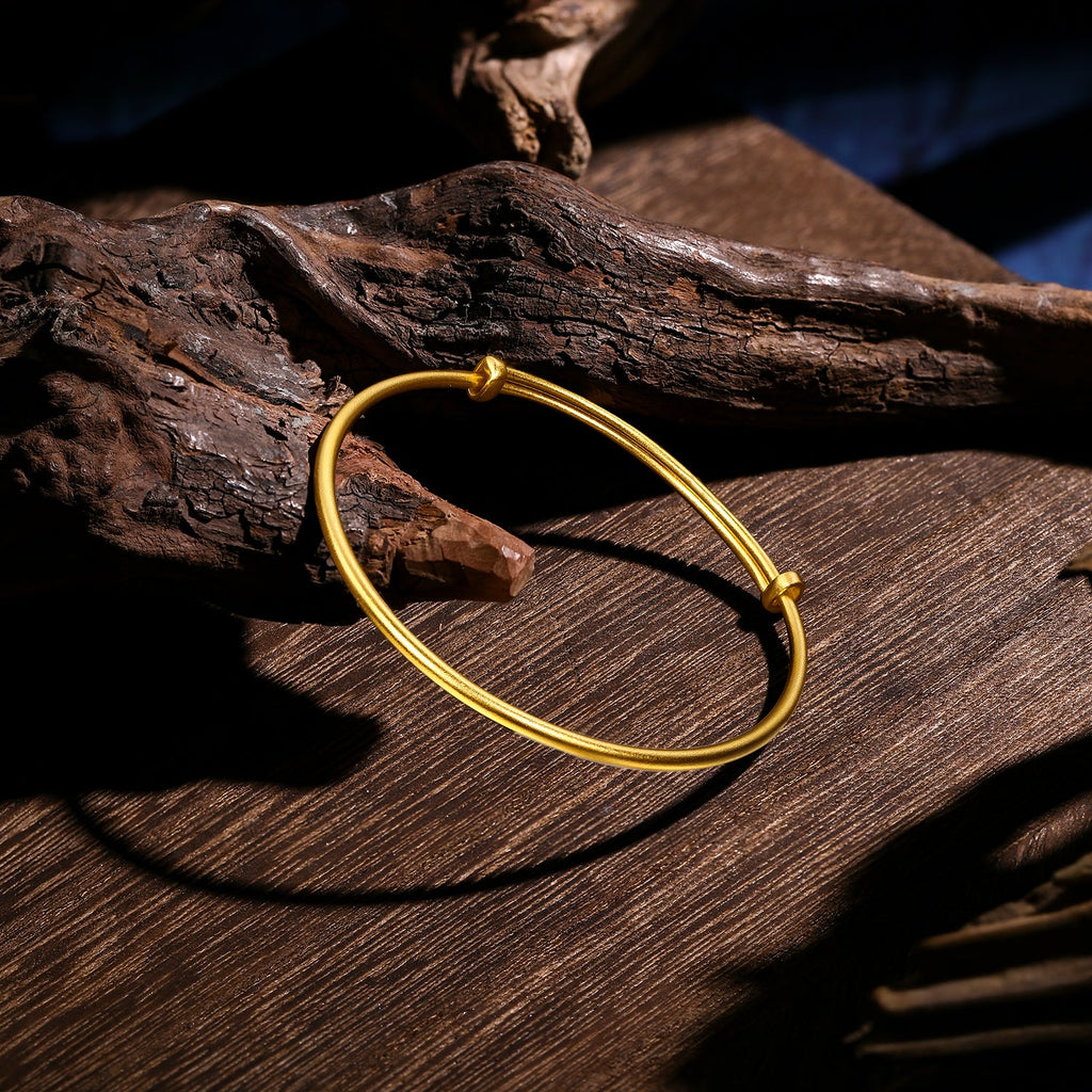 Antiquity Gold' 999.9 24K Gold Bangle Bracelet 8-10g AB107467