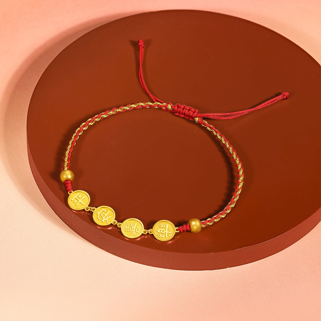 24K Gold Bracelet 1.65-1.95g Pinganxile A1712696