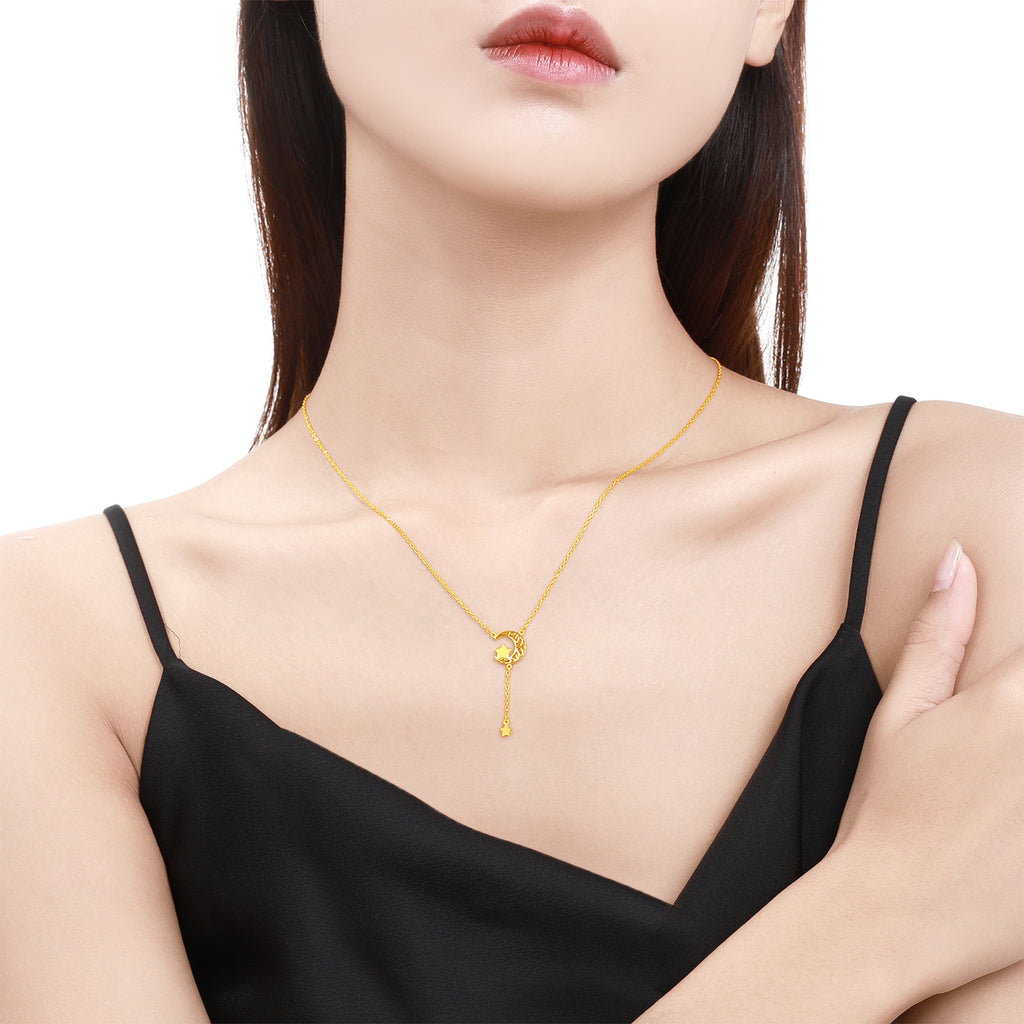 999 24K Gold Pendant Necklace Star 3.5-4g AA066589