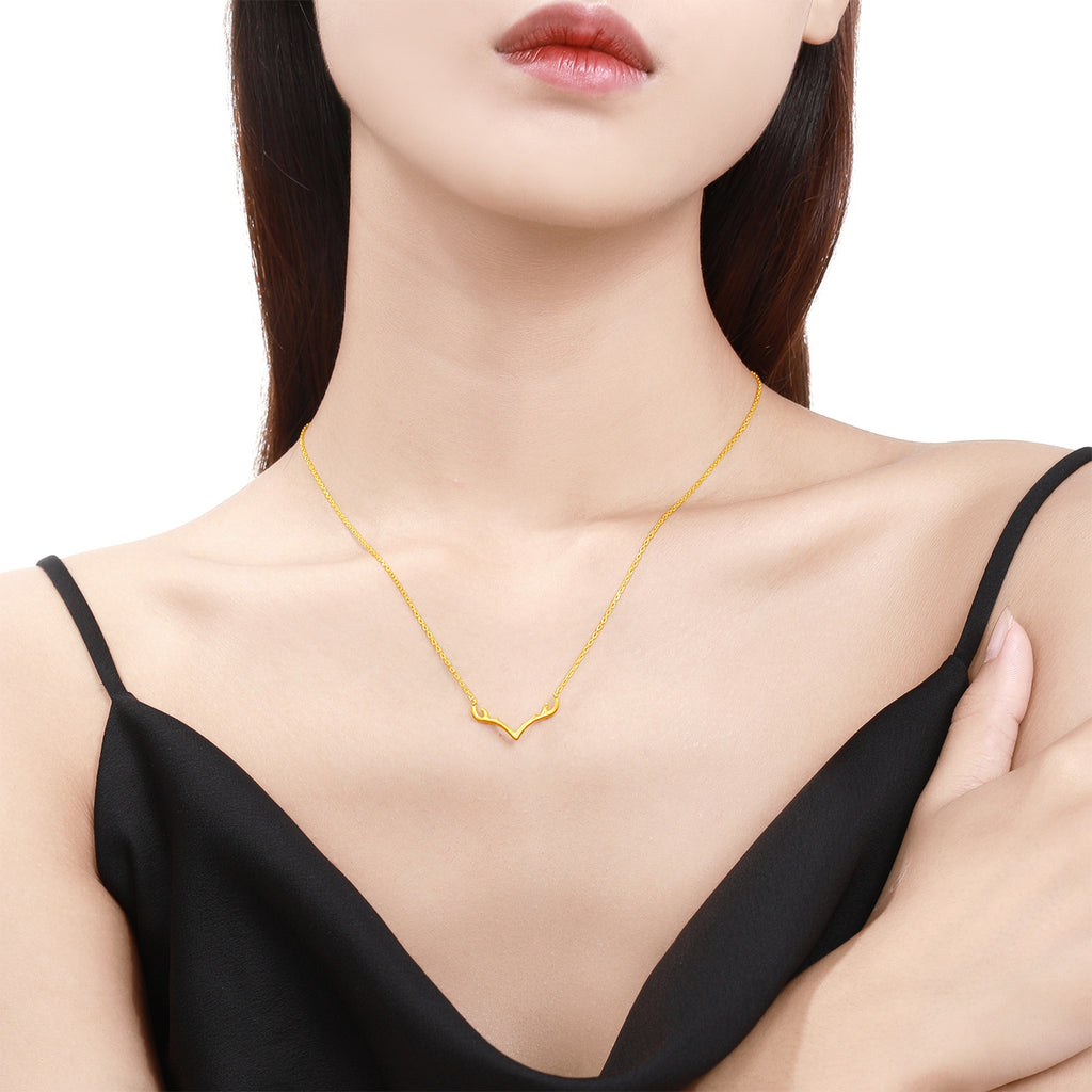 999 24K Gold Pendant Necklace 4.1-4.8g AA066595
