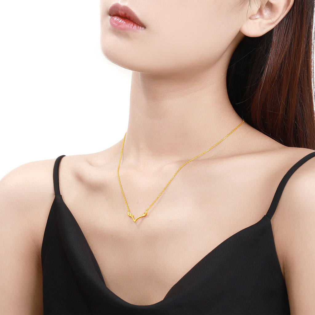 999 24K Gold Pendant Necklace 4.1-4.8g AA066595