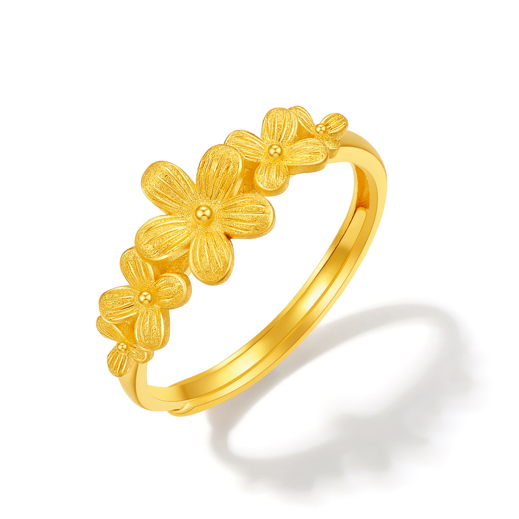 「公主婚嫁」24K 黃金戒指花 2.81-3.41克 A0122057