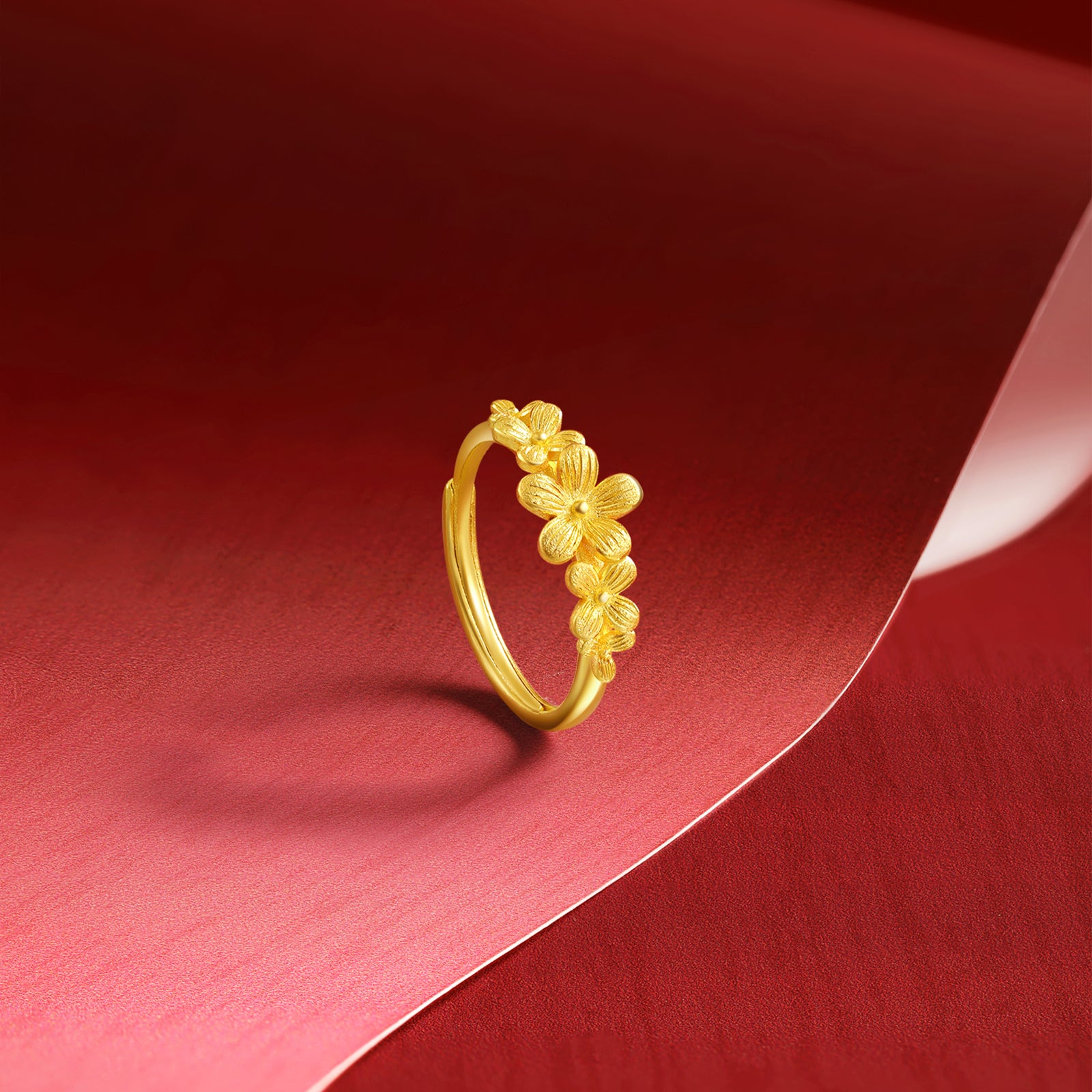 「公主婚嫁」24K 黃金戒指花 2.81-3.41克 A0122057