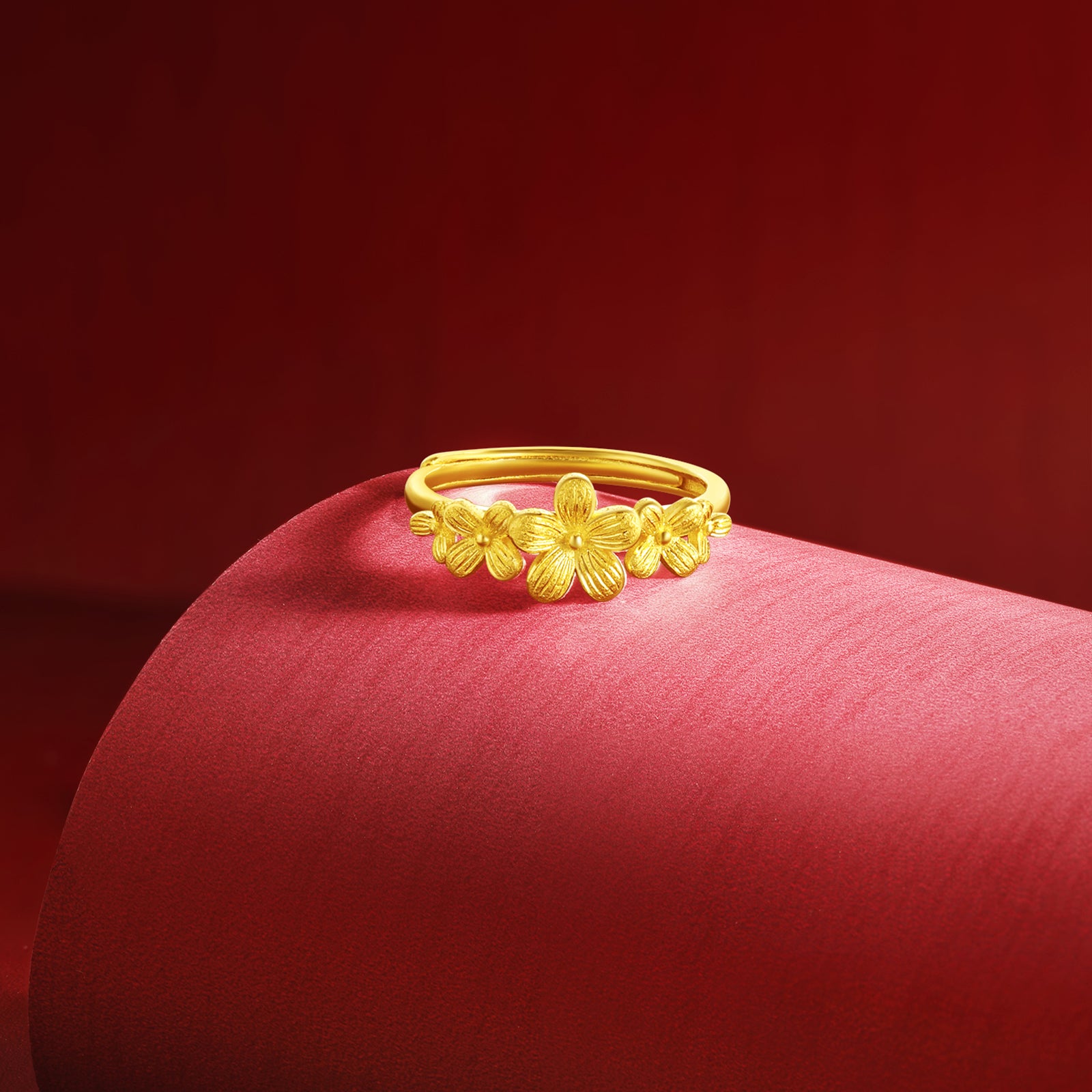 「公主婚嫁」24K 黃金戒指花 2.81-3.41克 A0122057