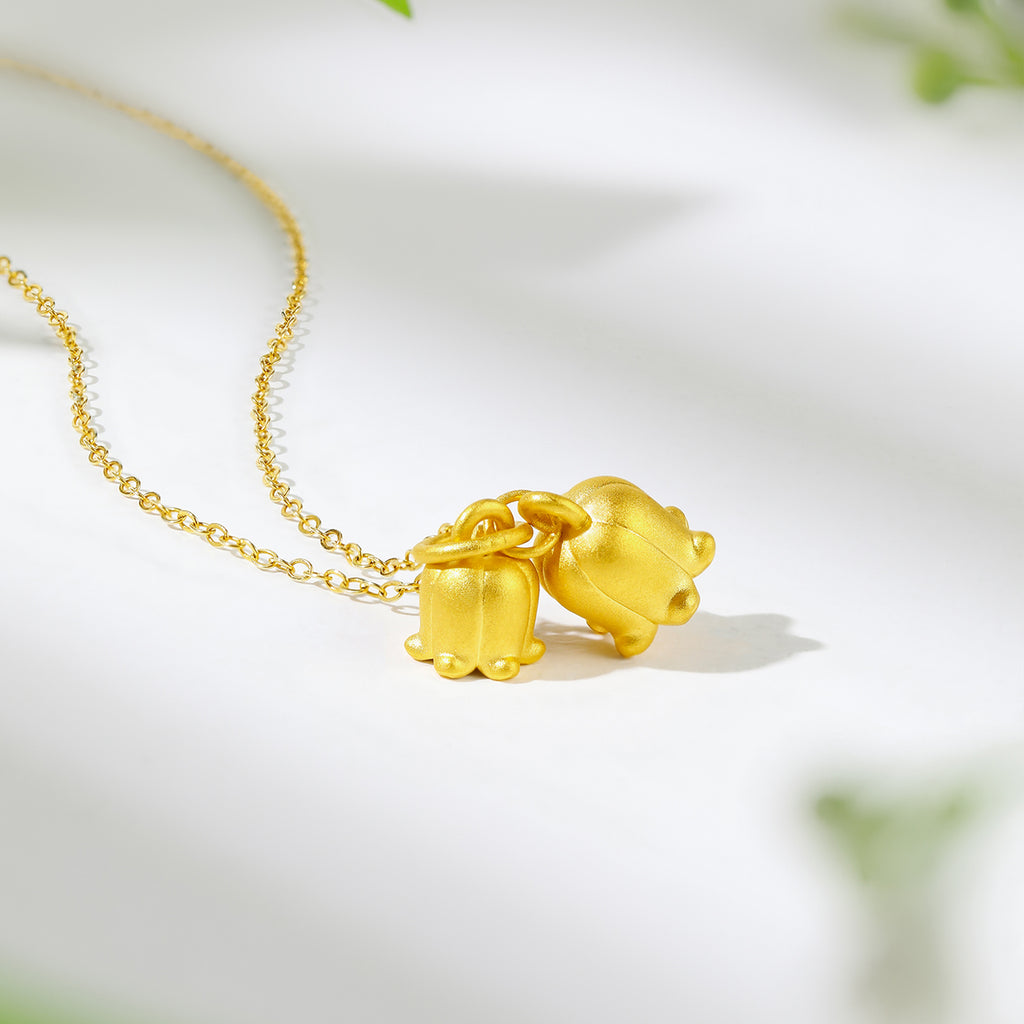 24K Gold Pendant Flower 1-1.3g A0411316