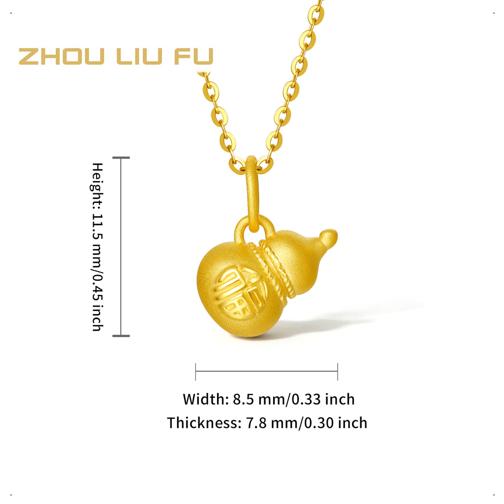 24K Gold Pendant 0.5-0.7g Hulu A0411570