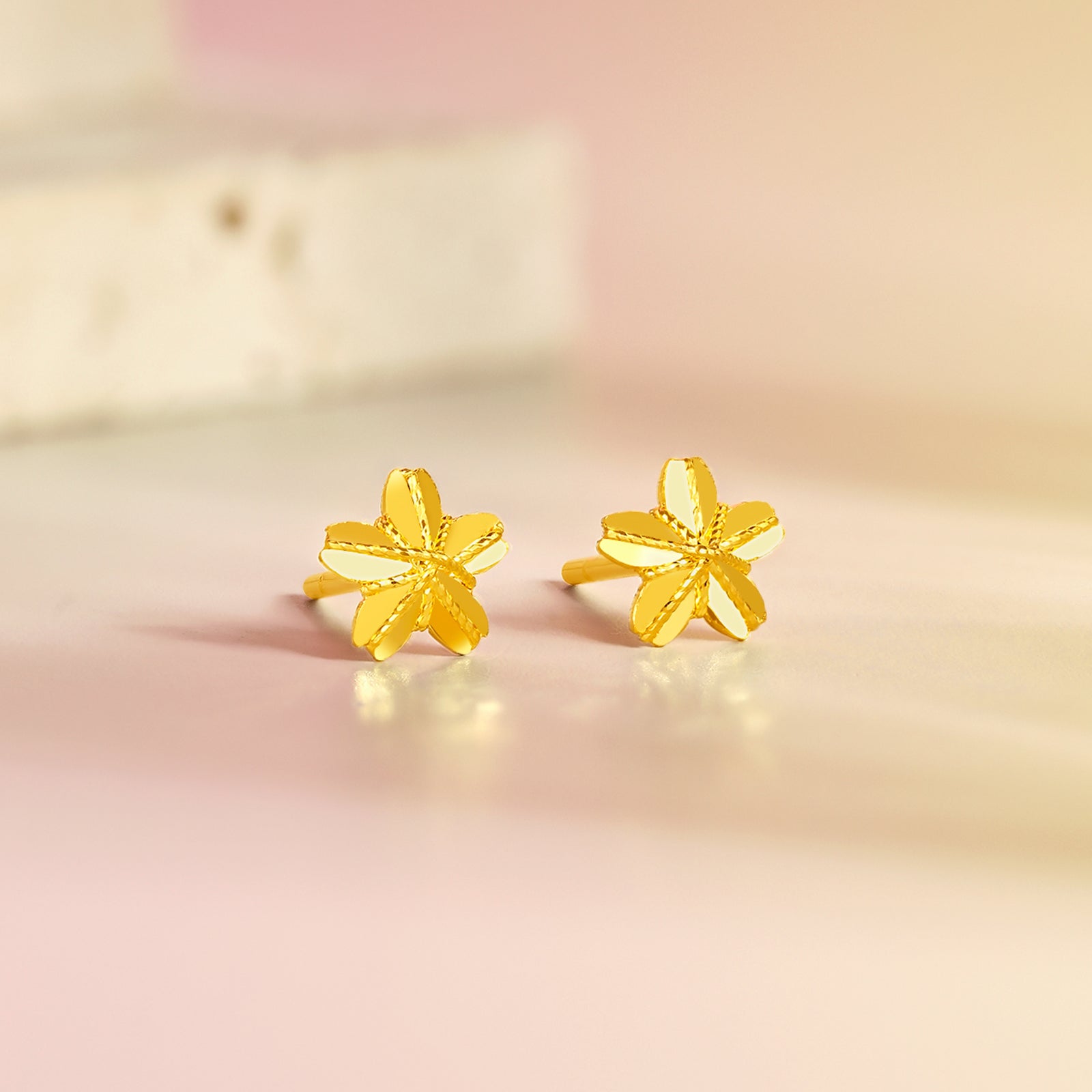 "Infinite" 24K Gold Earrings Star 0.81-1.11g A0910862