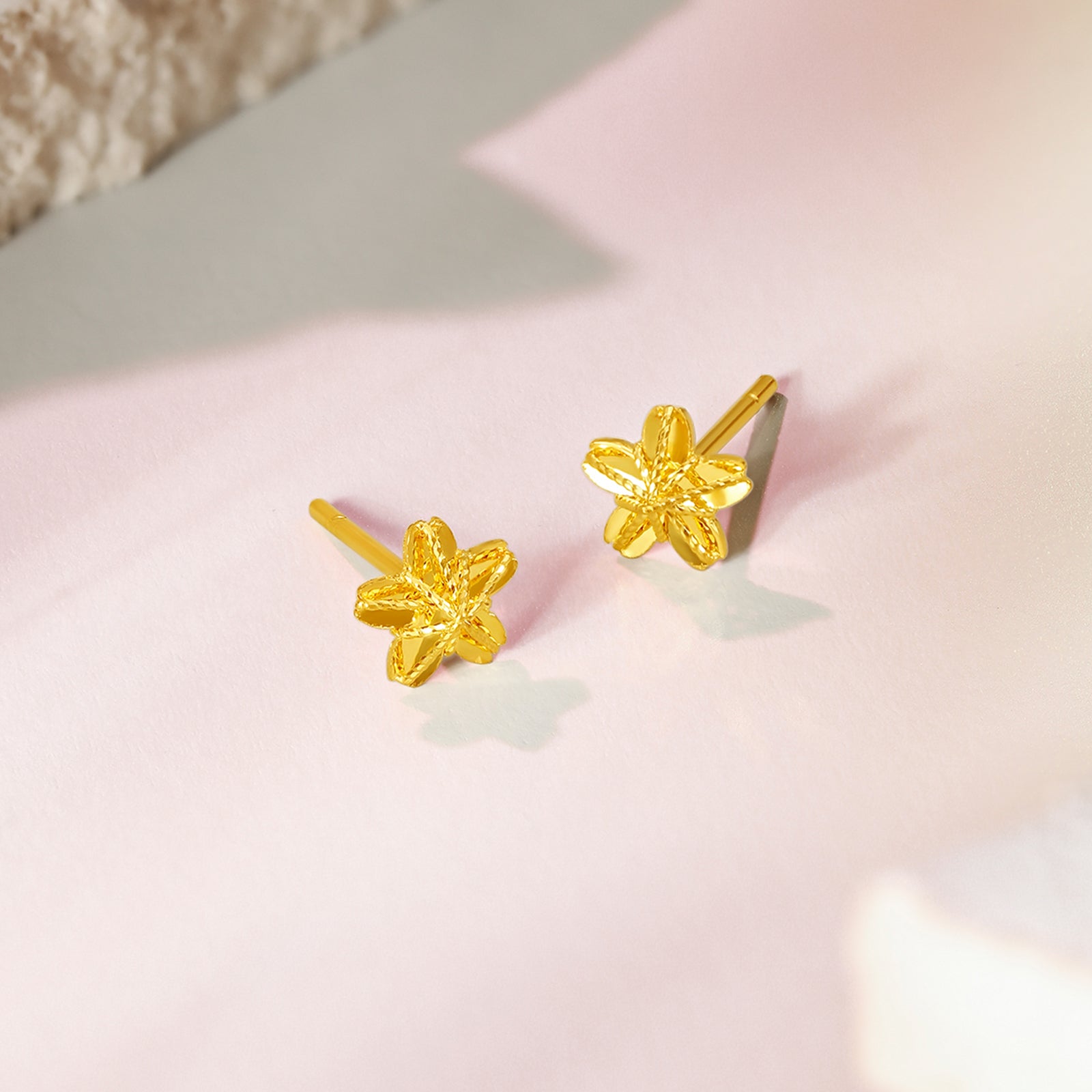 "Infinite" 24K Gold Earrings Star 0.81-1.11g A0910862