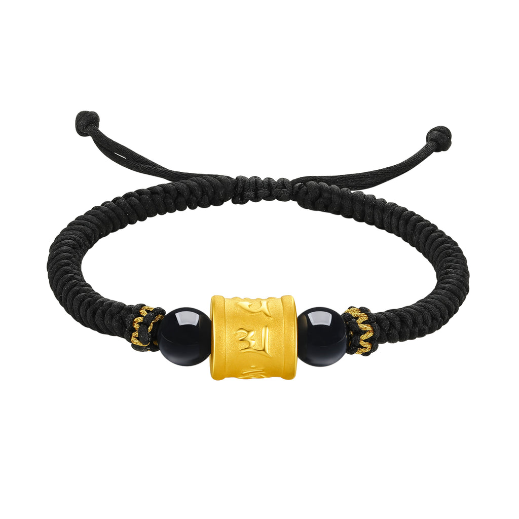 24K Gold String Bracelet 1.4-1.7g 18-24cm A1712054