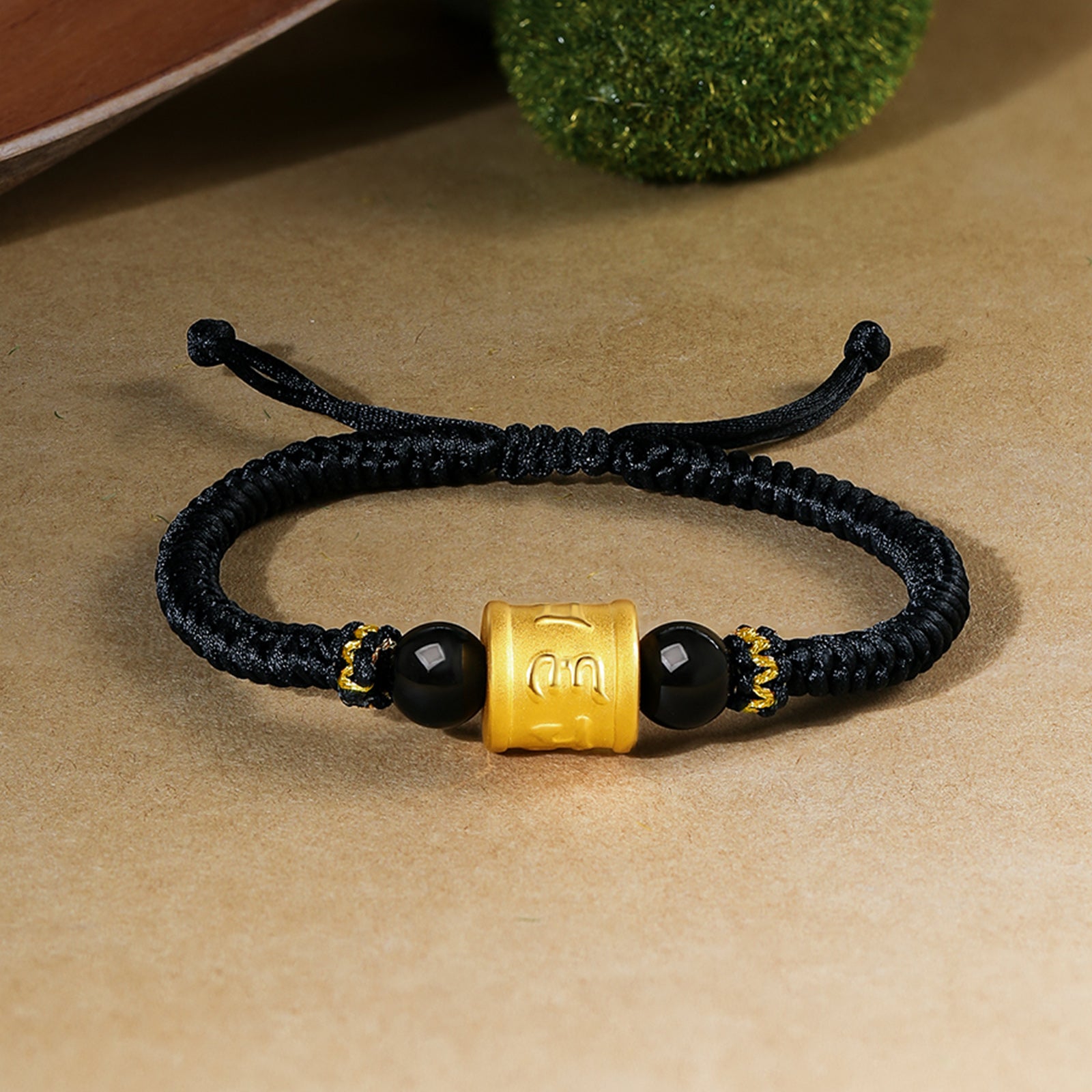 24K Gold String Bracelet 1.4-1.7g 18-24cm A1712054