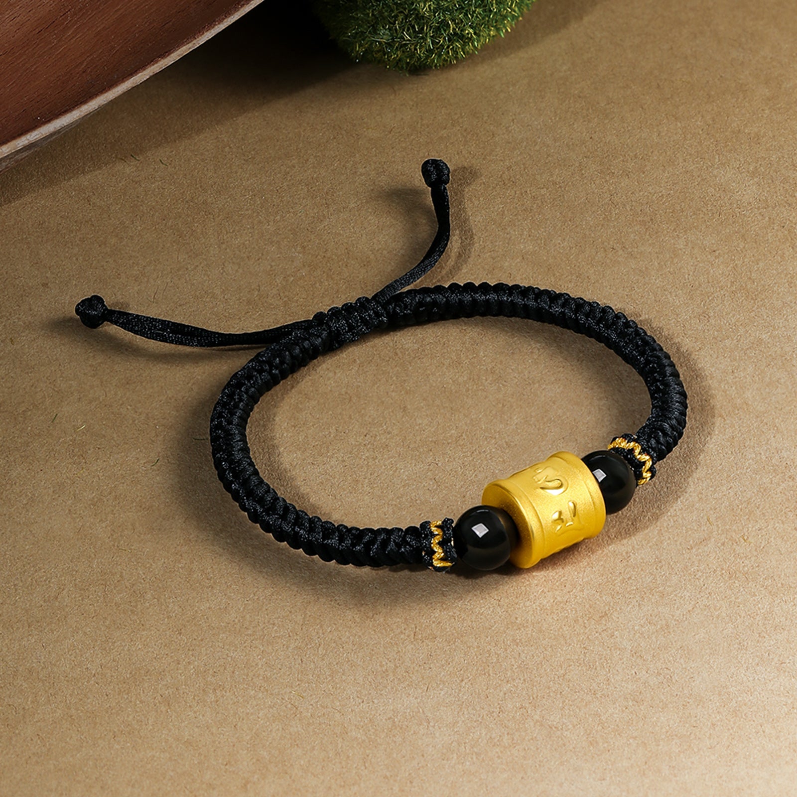 24K Gold String Bracelet 1.4-1.7g 18-24cm A1712054