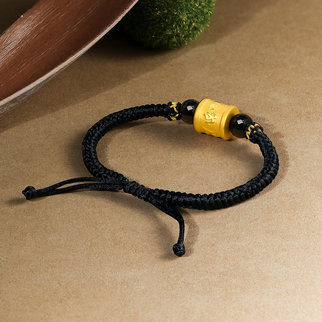 24K Gold String Bracelet 1.4-1.7g 18-24cm A1712054