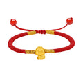 "Chinese Zodiac Snake" 24K Gold String Bracelet Snake 0.35-0.5g A1713124