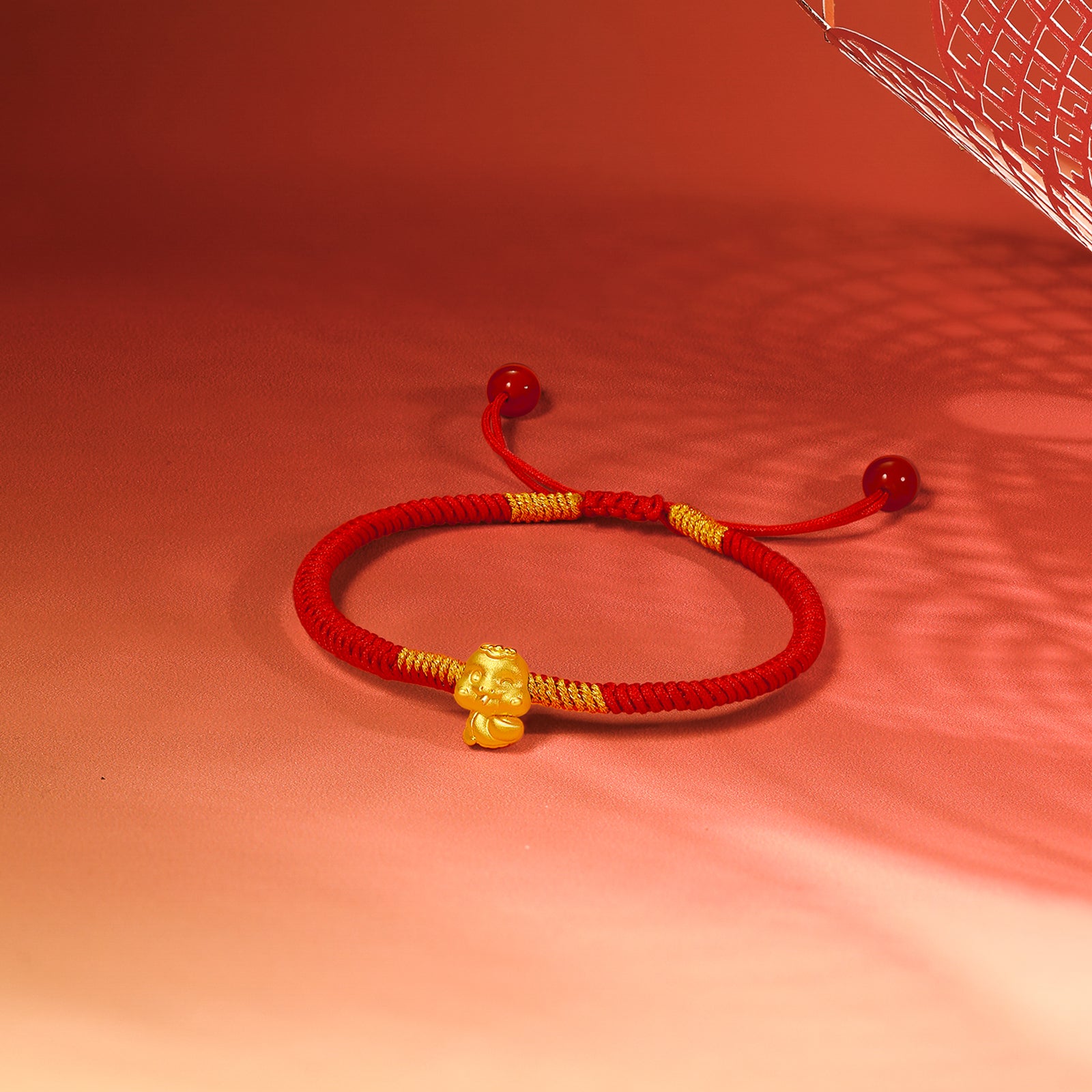 "Chinese Zodiac Snake" 24K Gold String Bracelet Snake 0.35-0.5g A1713125