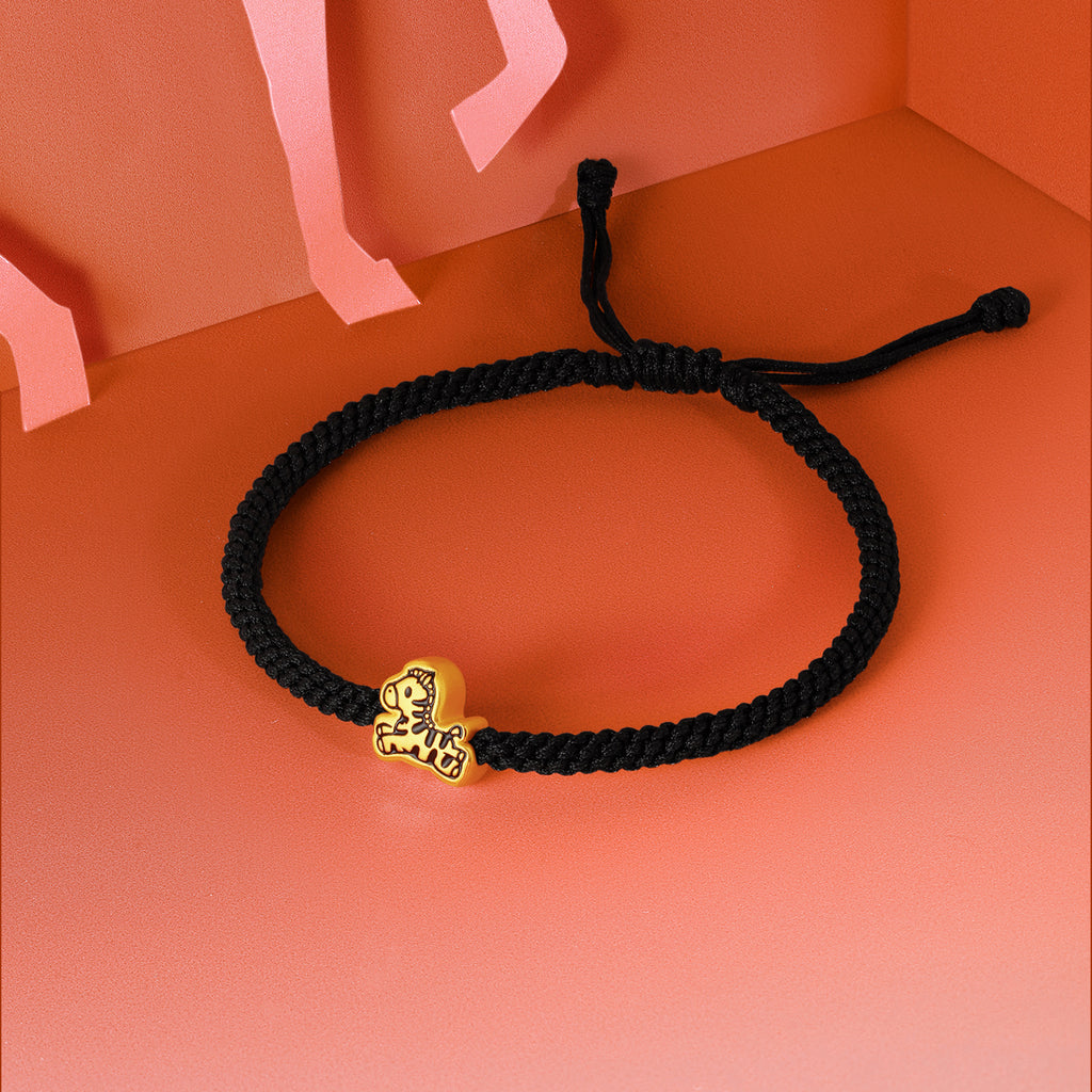 'Year of the Horse' 24K Gold String Bracelet Horse 0.6-0.9g 13cm-19cm A1715524