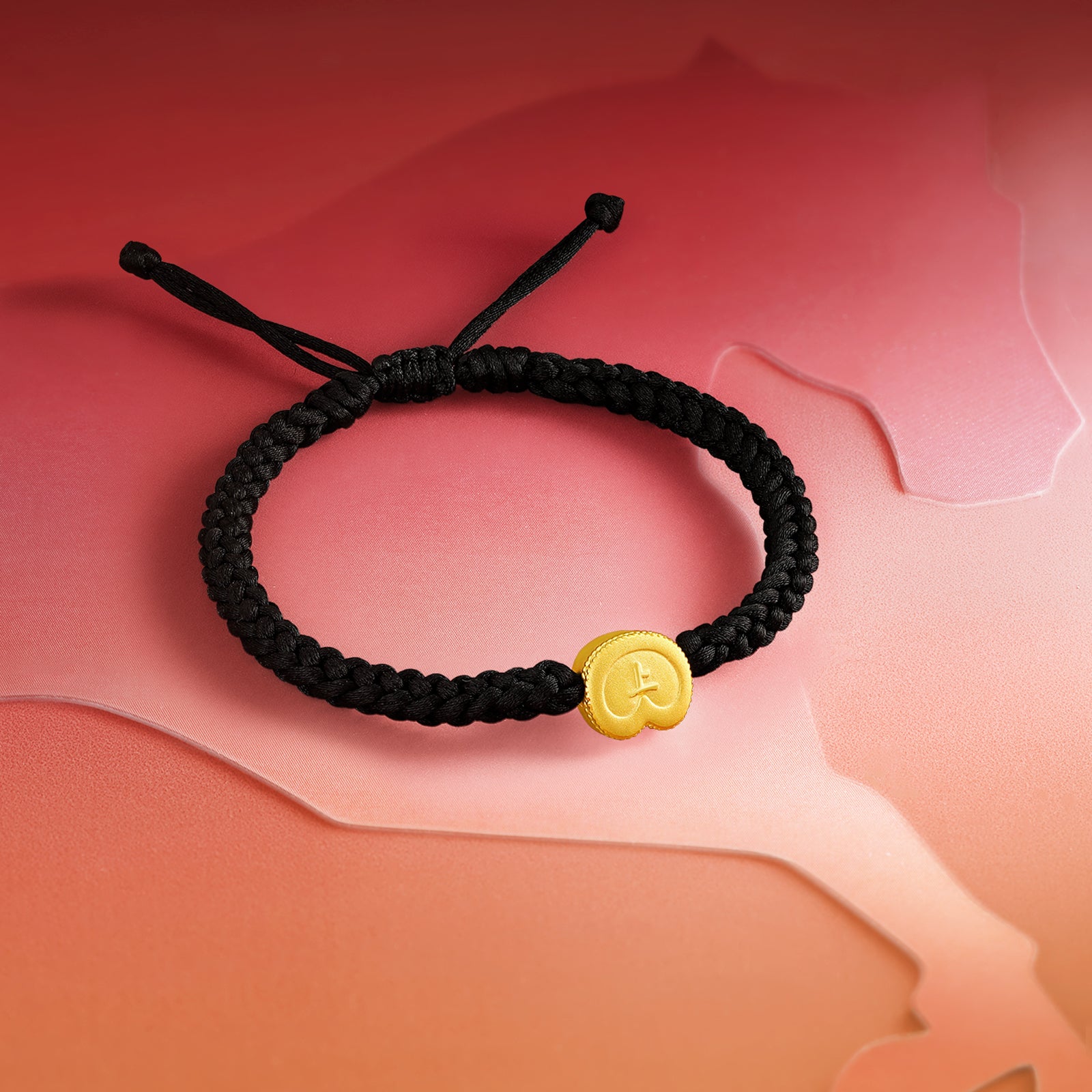 "Year of the Horse"  24K Gold String Bracelet 0.7-1g 18cm-24cm A1716117