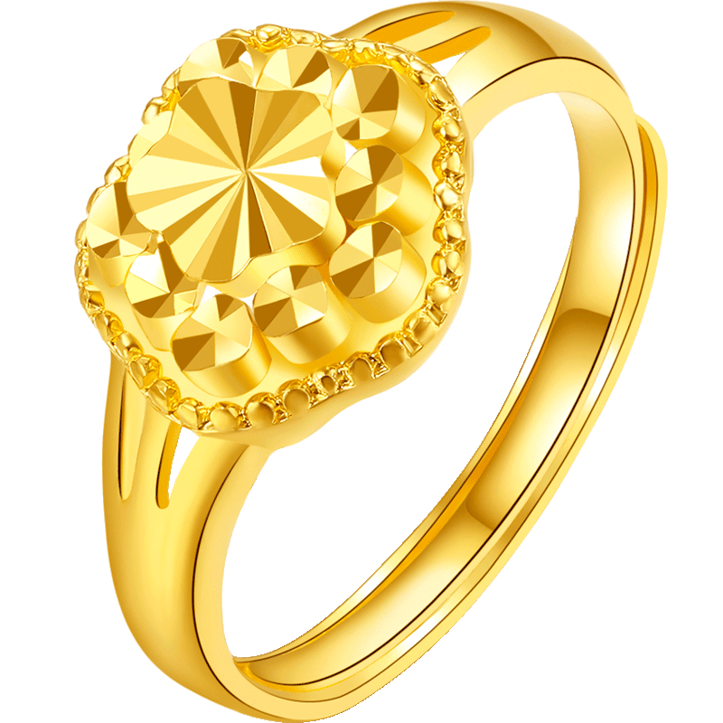 999 24K Gold Ring Flower 5.5-6g AA013070