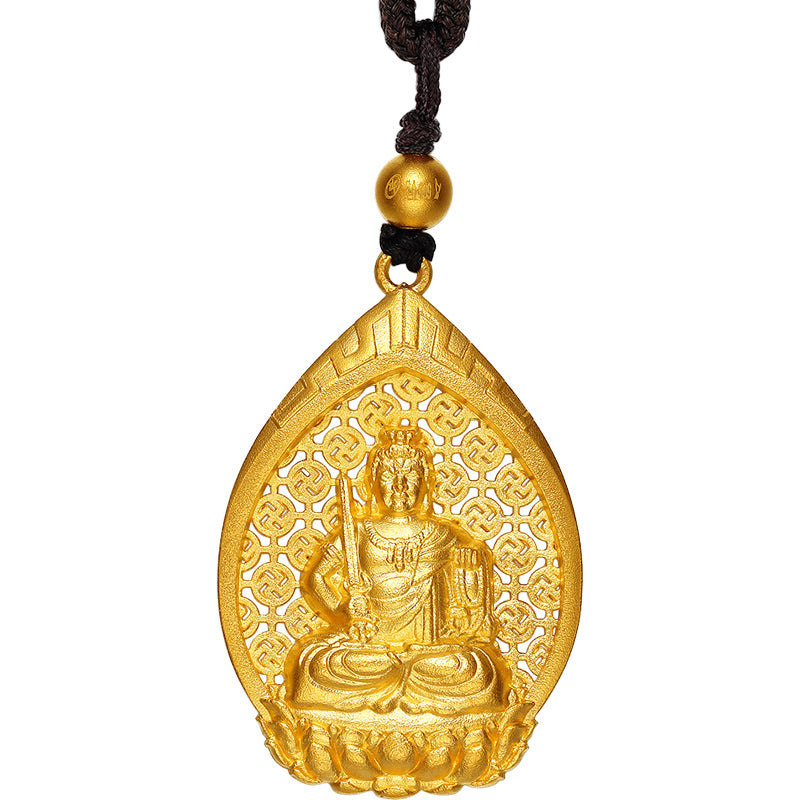 'Antiquity Gold' 999.9 24K Gold Pendant Necklace Buddha 6-6.5g AA043860