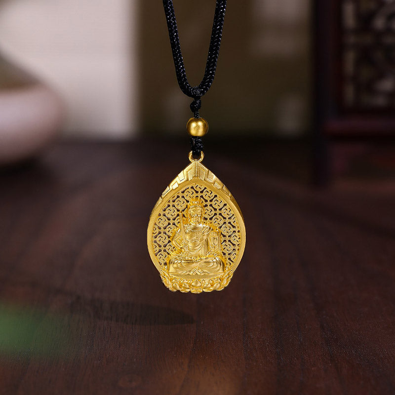 'Antiquity Gold' 999.9 24K Gold Pendant Necklace Buddha 6-6.5g AA043860