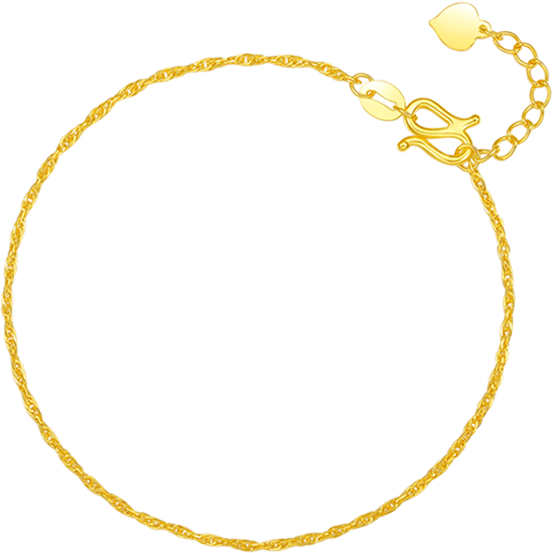 999 24K Gold Chain Bracelet 1.6-2g AA072175