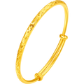 999 24K Gold Bangle Bracelet 15-17g AA102805