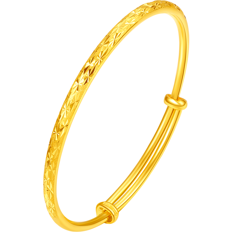 999 24K Gold Bangle Bracelet 15-17g AA102805