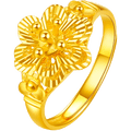 999 24K Gold Ring Flower 4-4.6g AB012629