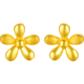 999 24K Gold Earrings Flower 0.8-1g AB093540